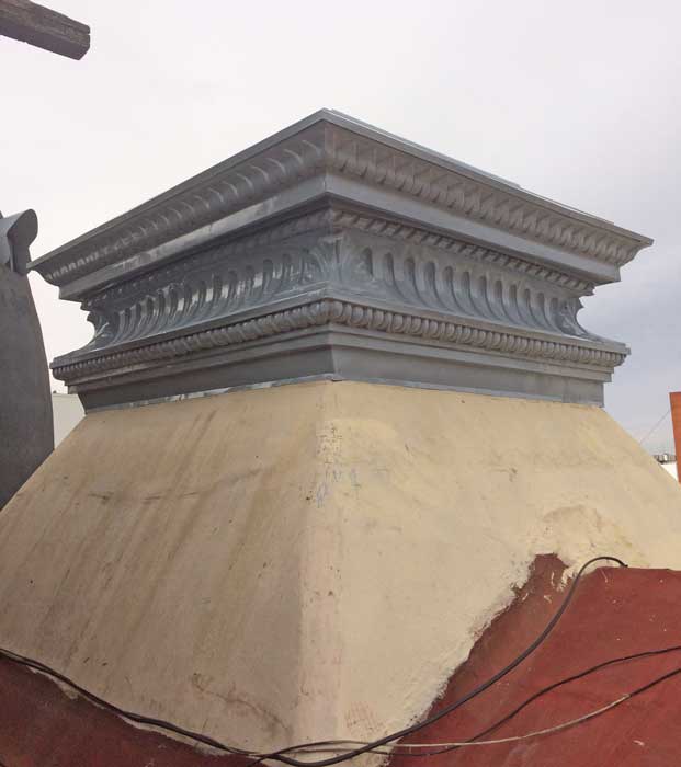 Sombrerete de una chimenea.