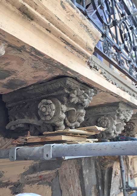 Colocación de piezas nuevas.